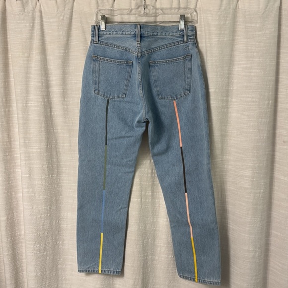 NWT Still Here Cloud Rainbow Tate Jeans Straight 28 - Picture 5 of 7